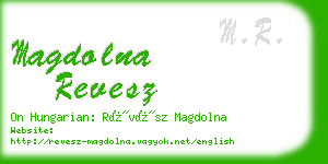 magdolna revesz business card